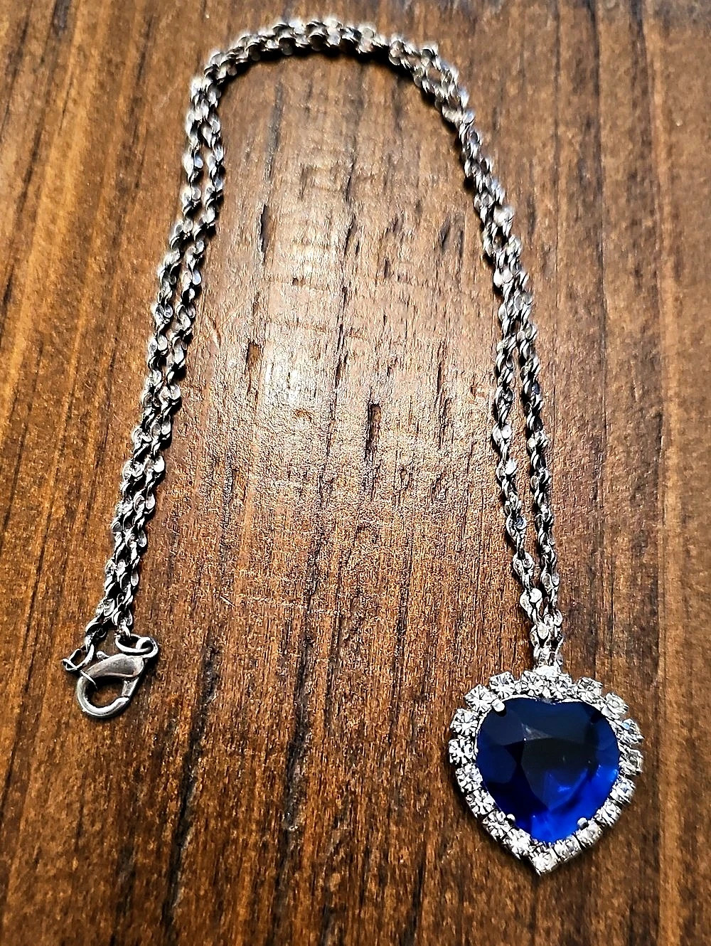 Heart of the Ocean Necklace Blue Heart Pendant